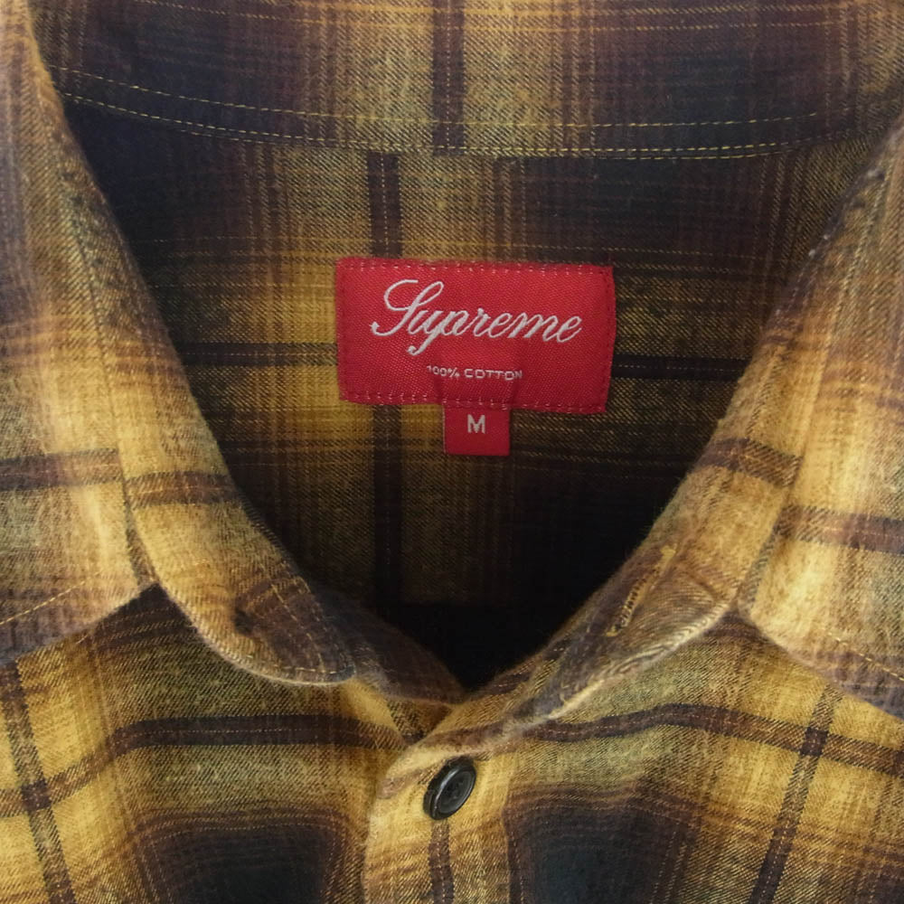 Supreme シュプリーム Hombre Plaid Flannel Shirt オンブレチェック フランネル 長袖 シャツ マルチカラー系 M【中古】