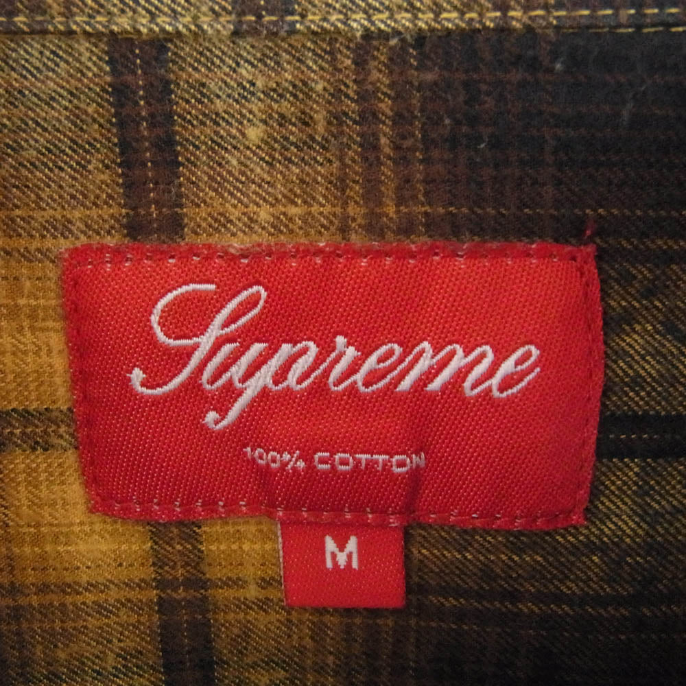Supreme シュプリーム Hombre Plaid Flannel Shirt オンブレチェック フランネル 長袖 シャツ マルチカラー系 M【中古】