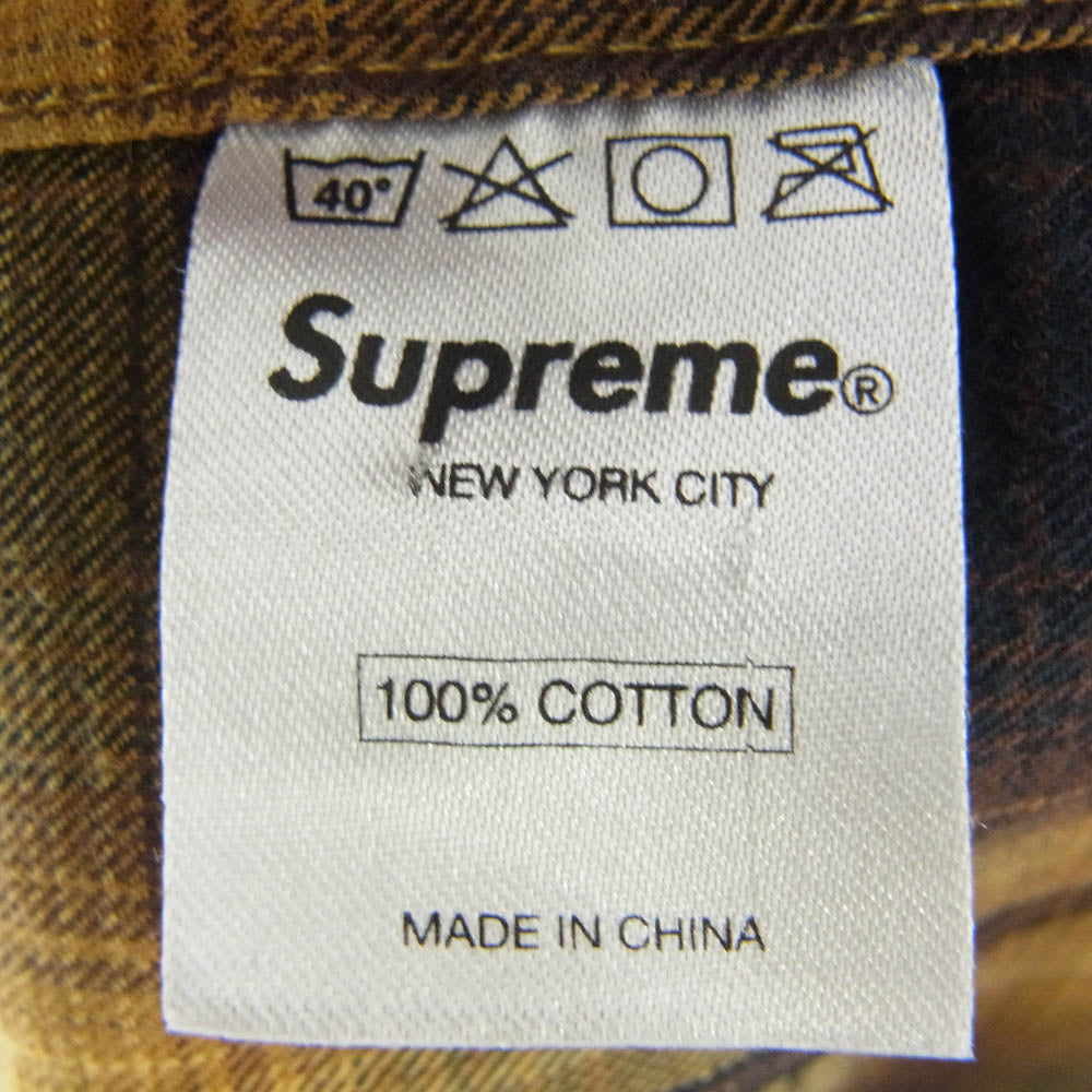 Supreme シュプリーム Hombre Plaid Flannel Shirt オンブレチェック フランネル 長袖 シャツ マルチカラー系 M【中古】
