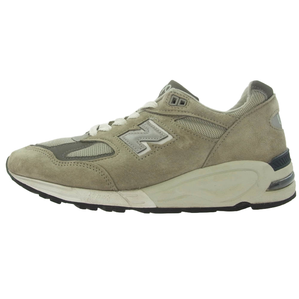 NEW BALANCE ニューバランス M990GY2 USA製 990V2 スエード メッシュ ローカット スニーカー グレー系 26.5cm【中古】