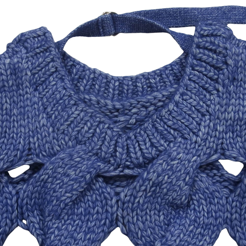 メゾンスペシャル 21232365301 Cable Slit Hand Short Knit ケーブル スリット ショート ニット パープル系 FREE【中古】