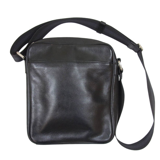 COACH コーチ F54782 スムースレザー フライトバッグ ショルダーバッグ ブラック系【中古】