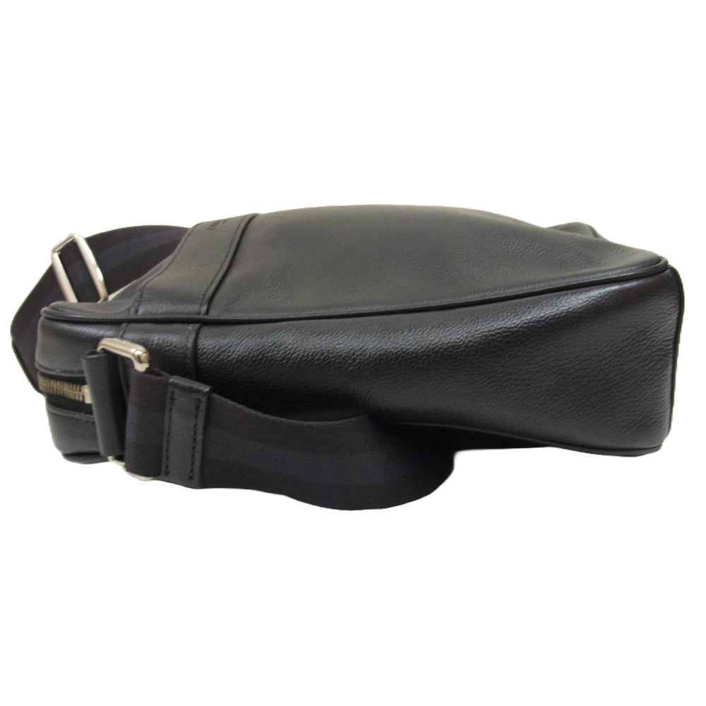 COACH コーチ F54782 スムースレザー フライトバッグ ショルダーバッグ ブラック系【中古】