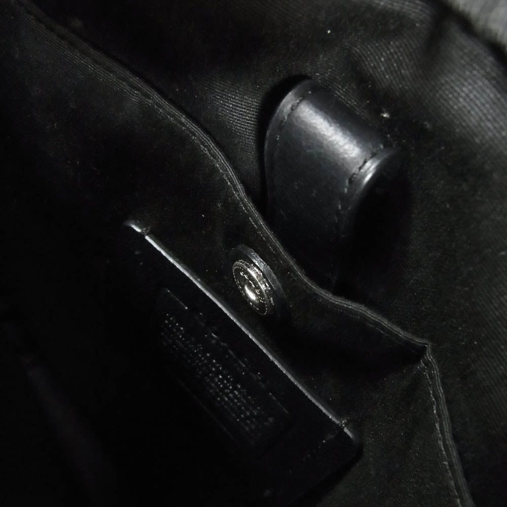 COACH コーチ F54782 スムースレザー フライトバッグ ショルダーバッグ ブラック系【中古】