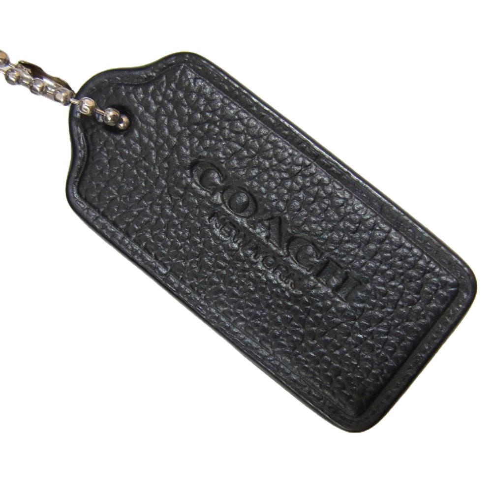 COACH コーチ F54782 スムースレザー フライトバッグ ショルダーバッグ ブラック系【中古】