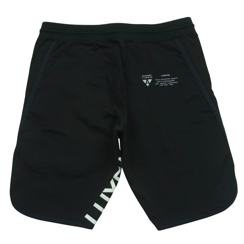 AKM エイケイエム BSL013 LUXE163 BROWN BUNNY NEW SHORT PT BIG LOGO サイドライン ショート パンツ ショーツ ブラック系 L【中古】