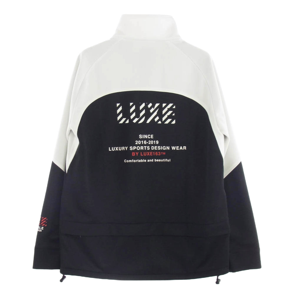 AKM エイケイエム GPS-107 LUXE163 × BROWN BUNNY トラック ジャケット ジップアップ ジャケット ブラック系 ホワイト系 L【中古】