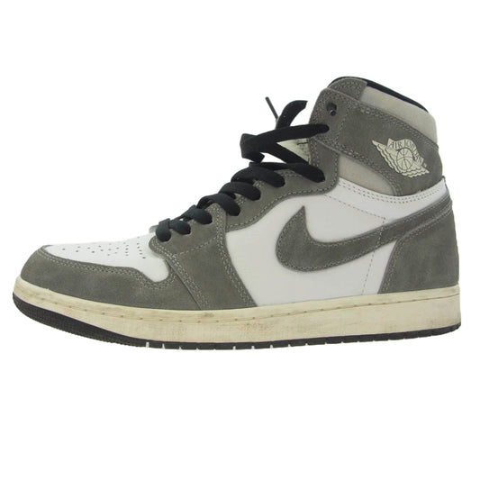 NIKE ナイキ DZ5485-051 AIR JORDAN 1 RETRO HIGH OG エアジョーダン 1 ハイスモーク グレー ハイカット スニーカー ホワイト系 グレー系 28cm【中古】