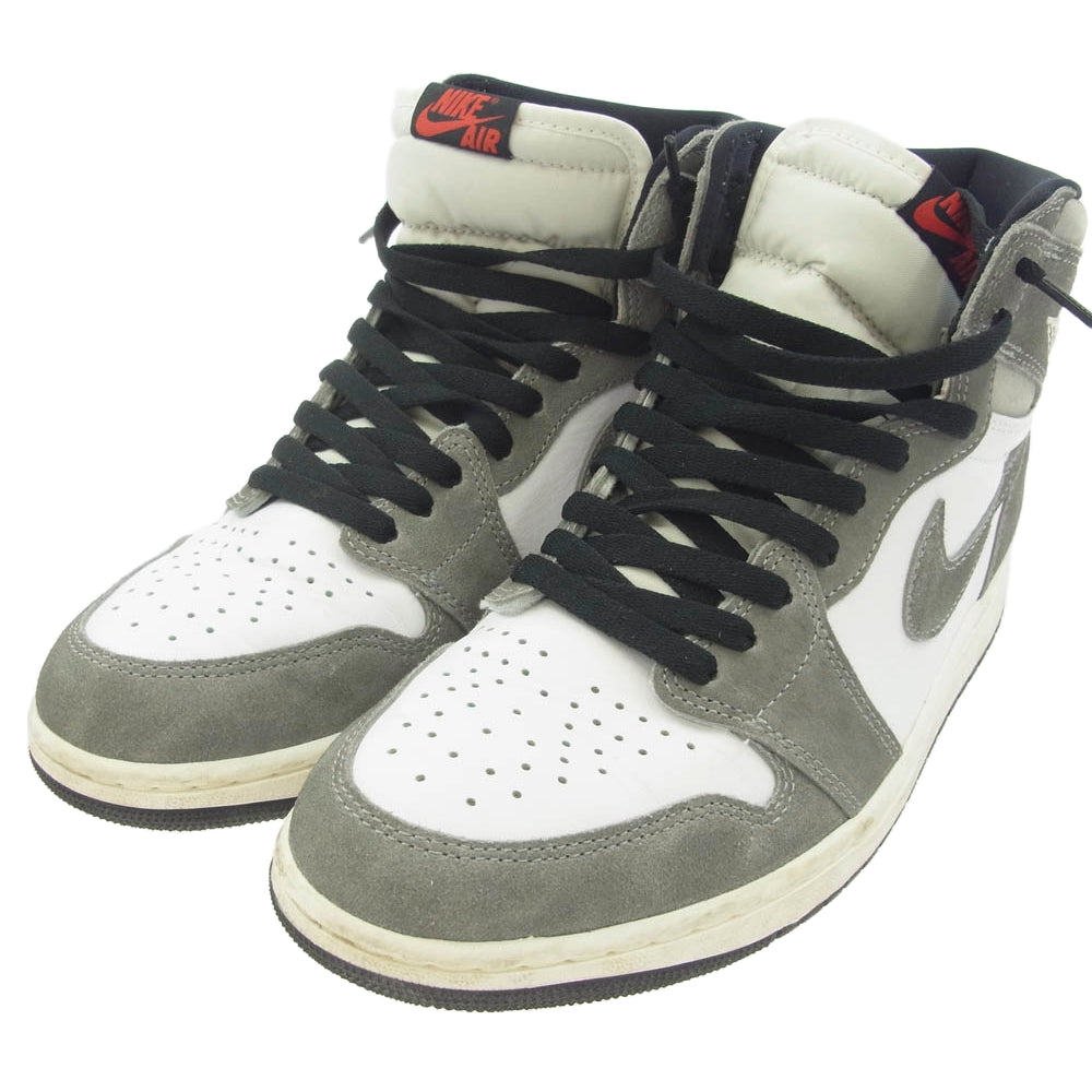 NIKE ナイキ DZ5485-051 AIR JORDAN 1 RETRO HIGH OG エアジョーダン 1 ハイスモーク グレー ハイカット スニーカー ホワイト系 グレー系 28cm【中古】