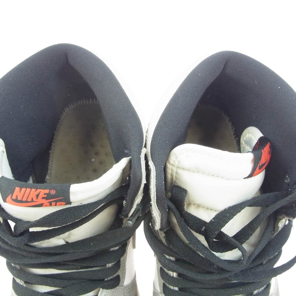 NIKE ナイキ DZ5485-051 AIR JORDAN 1 RETRO HIGH OG エアジョーダン 1 ハイスモーク グレー ハイカット スニーカー ホワイト系 グレー系 28cm【中古】