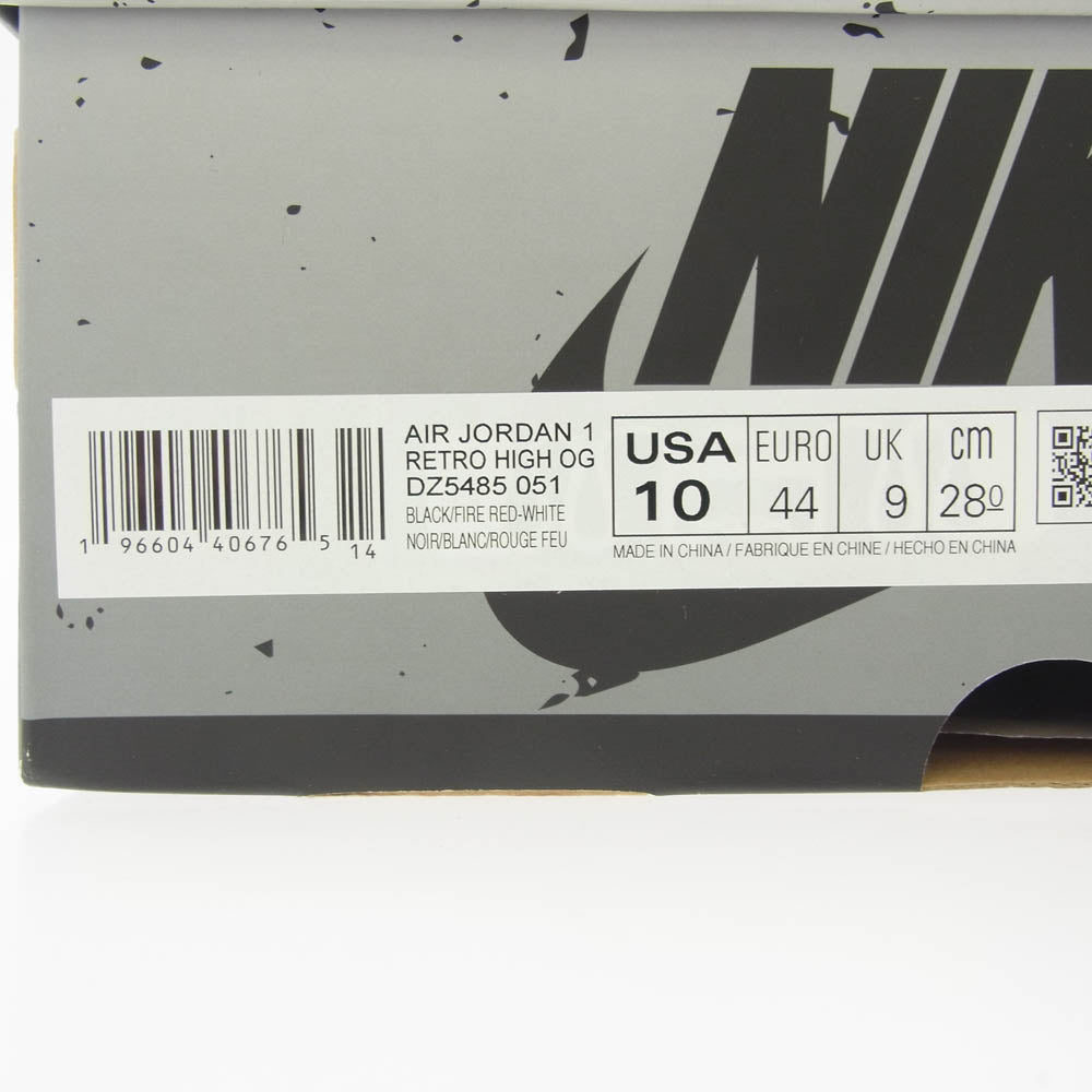NIKE ナイキ DZ5485-051 AIR JORDAN 1 RETRO HIGH OG エアジョーダン 1 ハイスモーク グレー ハイカット スニーカー ホワイト系 グレー系 28cm【中古】