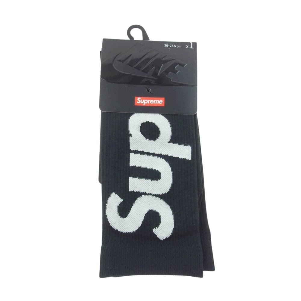 Supreme シュプリーム 21SS Nike Lightweight Crew Socks ナイキ ライトウェイト クルー ソックス ブラック ブラック系 26-27.5cm【新古品】【未使用】【中古】