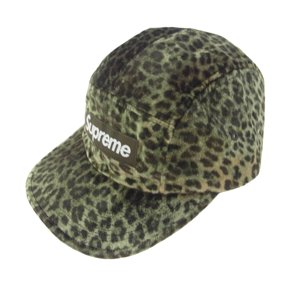 Supreme シュプリーム 24SS Leopard Velvet Camp Cap レオパード ベルベット キャップ グリーン系【新古品】【未使用】【中古】