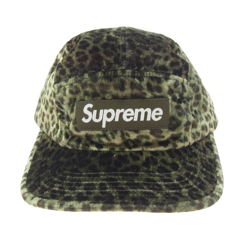 Supreme シュプリーム 24SS Leopard Velvet Camp Cap レオパード ベルベット キャップ グリーン系【新古品】【未使用】【中古】