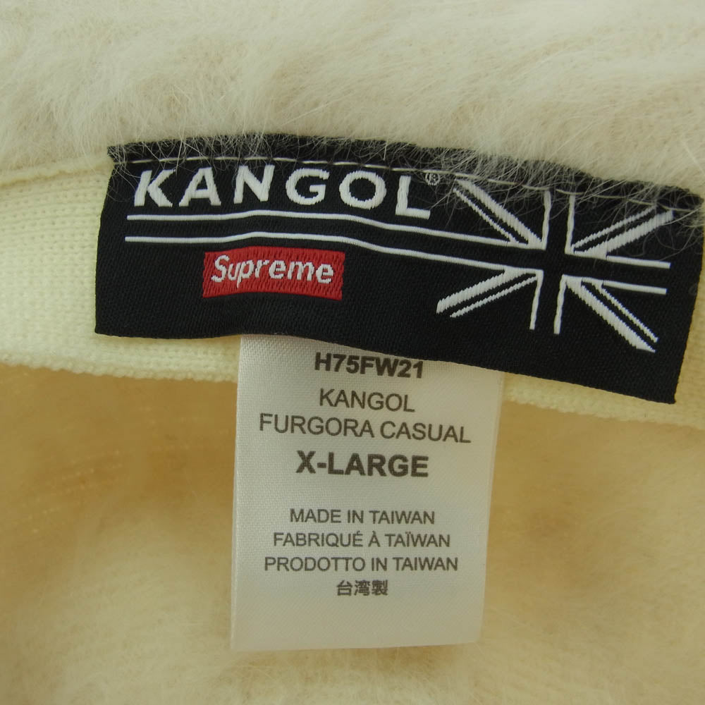 Supreme シュプリーム 21AW Kangol カンゴール Furgora Casual ファーゴラ カジュアル ハット オフホワイト系 XL【極上美品】【中古】