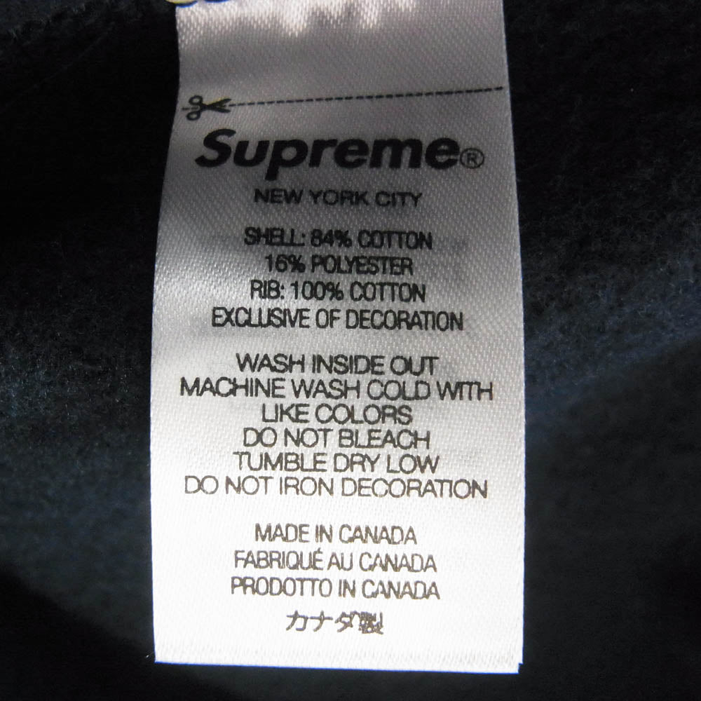 Supreme シュプリーム 22AW Capital Hooded Sweatshirt キャピタルフードスウェットパーカー ネイビー Lサイズ ネイビー系 L【極上美品】【中古】