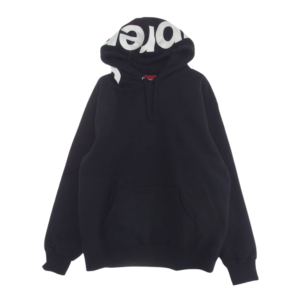 Supreme シュプリーム 21AW Contrast Hooded Sweat Shirt コントラスト フーデッド スウェットシャツ パーカー Lサイズ ブラック ブラック系 L【極上美品】【中古】