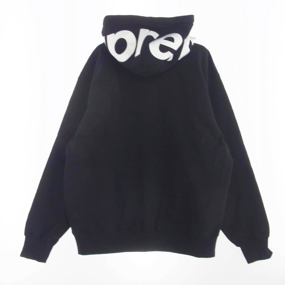 Supreme シュプリーム 21AW Contrast Hooded Sweat Shirt コントラスト フーデッド スウェットシャツ パーカー Lサイズ ブラック ブラック系 L【極上美品】【中古】