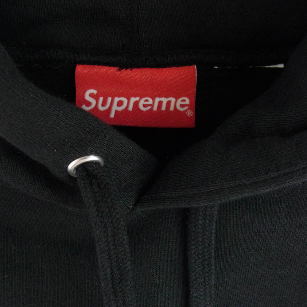 Supreme シュプリーム 21AW Contrast Hooded Sweat Shirt コントラスト フーデッド スウェットシャツ パーカー Lサイズ ブラック ブラック系 L【極上美品】【中古】