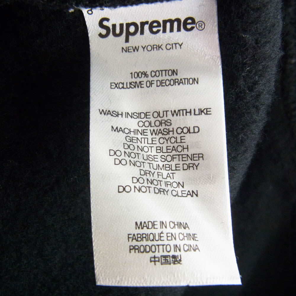 Supreme シュプリーム 21AW Contrast Hooded Sweat Shirt コントラスト フーデッド スウェットシャツ パーカー Lサイズ ブラック ブラック系 L【極上美品】【中古】