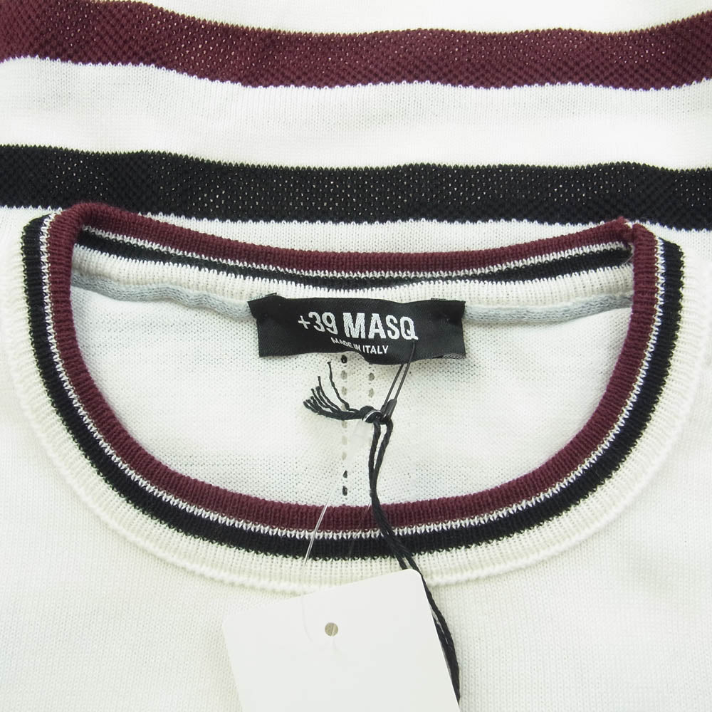 マスク P20-MASQ6042-12-00 ボーダー ニット オフホワイト系 ブラック系 S【極上美品】【中古】