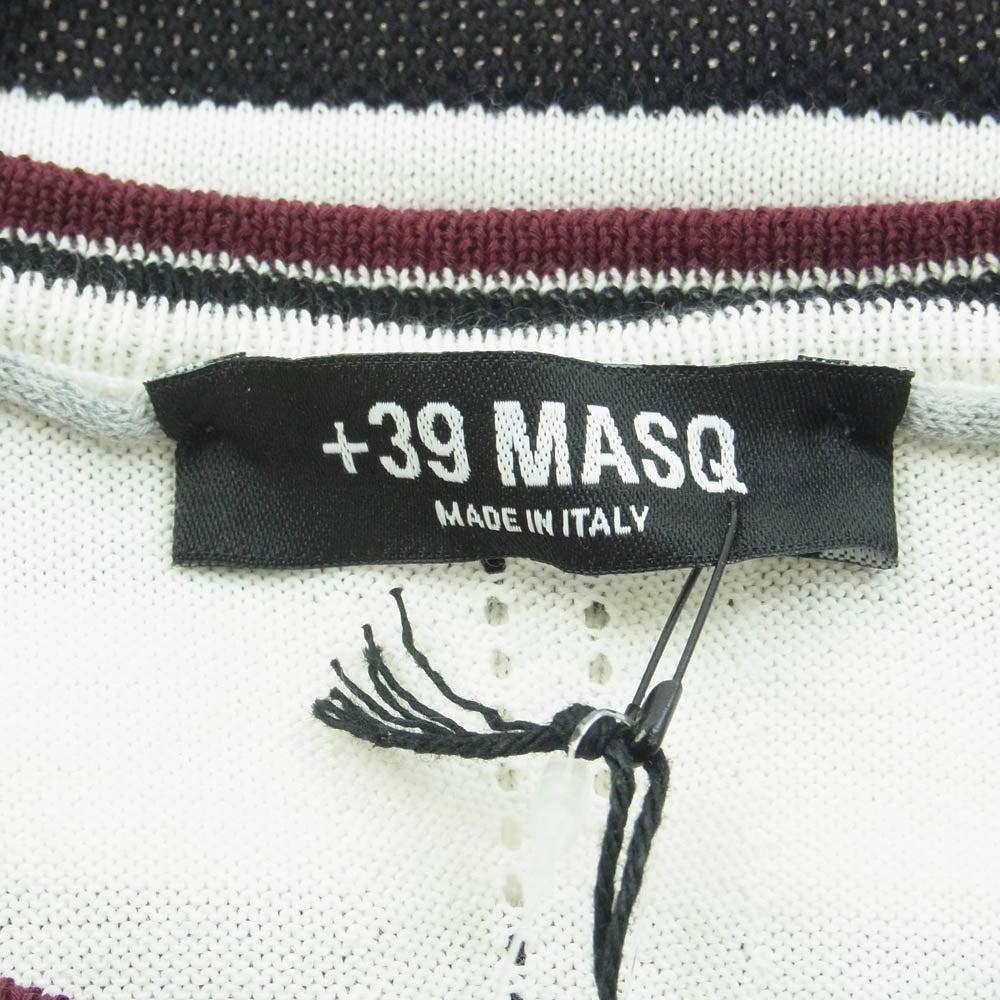 マスク P20-MASQ6042-12-00 ボーダー ニット オフホワイト系 ブラック系 S【極上美品】【中古】