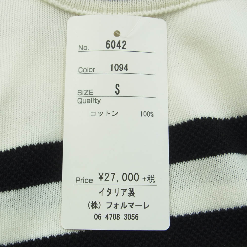 マスク P20-MASQ6042-12-00 ボーダー ニット オフホワイト系 ブラック系 S【極上美品】【中古】