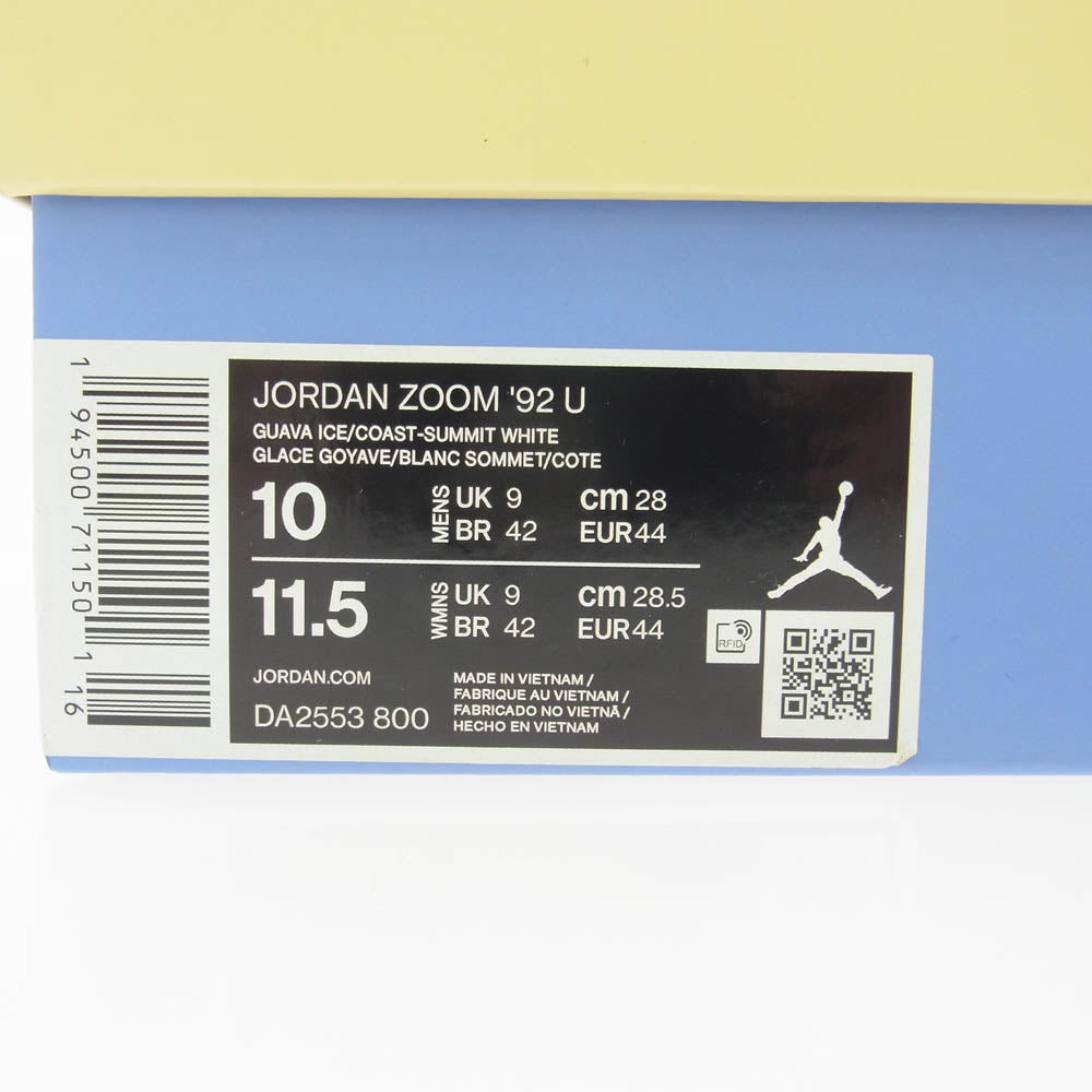 NIKE ナイキ DA2553-800 × UNION JORDAN ZOOM 92 GUAVA ユニオン ジョーダン ズーム 92 スニーカー マルチカラー系 28cm【中古】