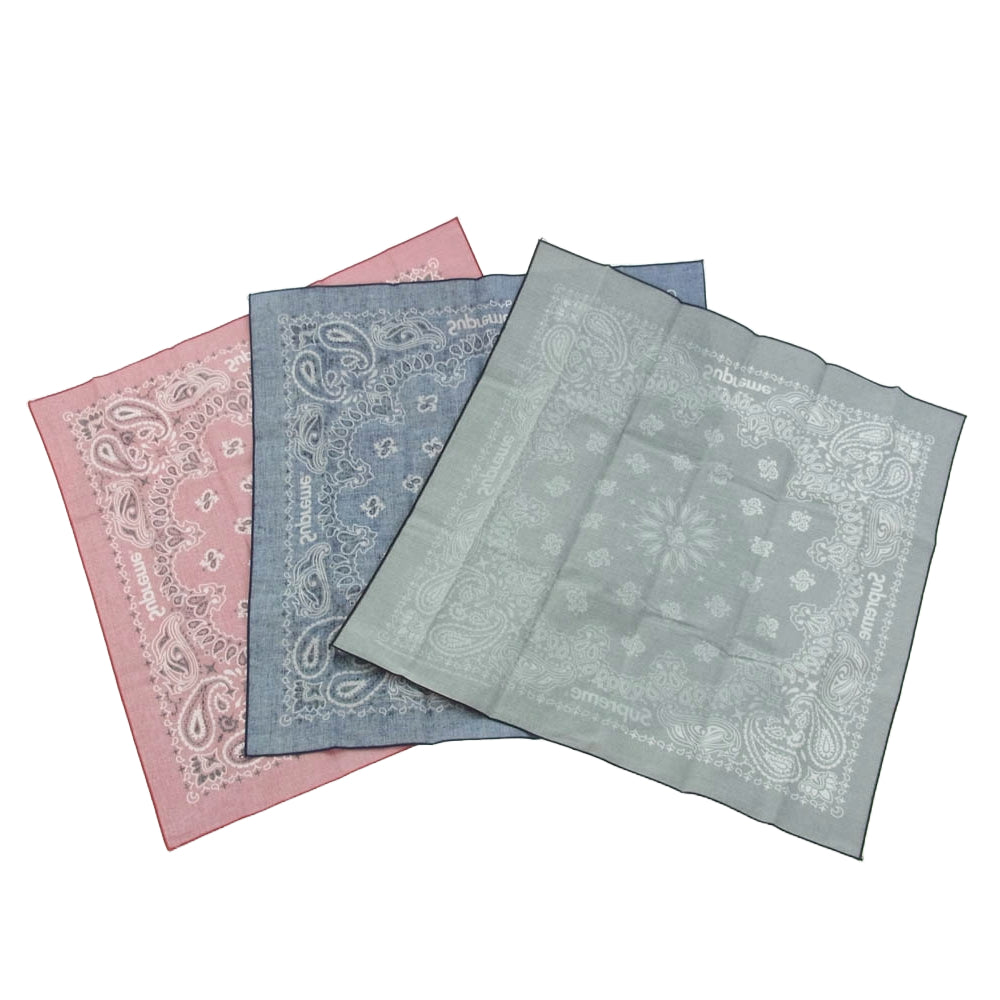 Supreme シュプリーム 24SS Hav-A-Hank Bandanas Pack of 3 バンダナ 3点セット レッド系 ブラック系 ブルー系【美品】【中古】