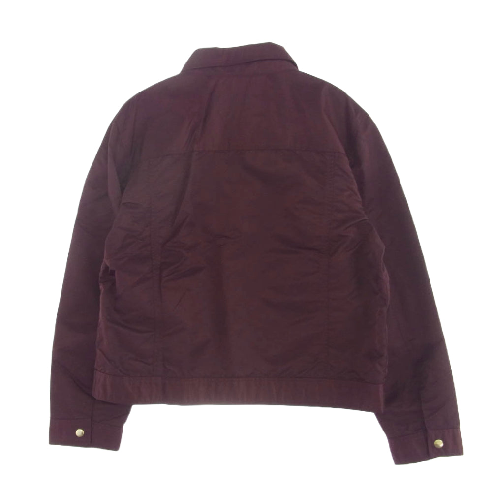 ビアンカシャンドン Aviator Satin Station Jacket アビエーター サテン ステーション ジップアップ ジャケット ボルドー ワインレッド系 XL【中古】