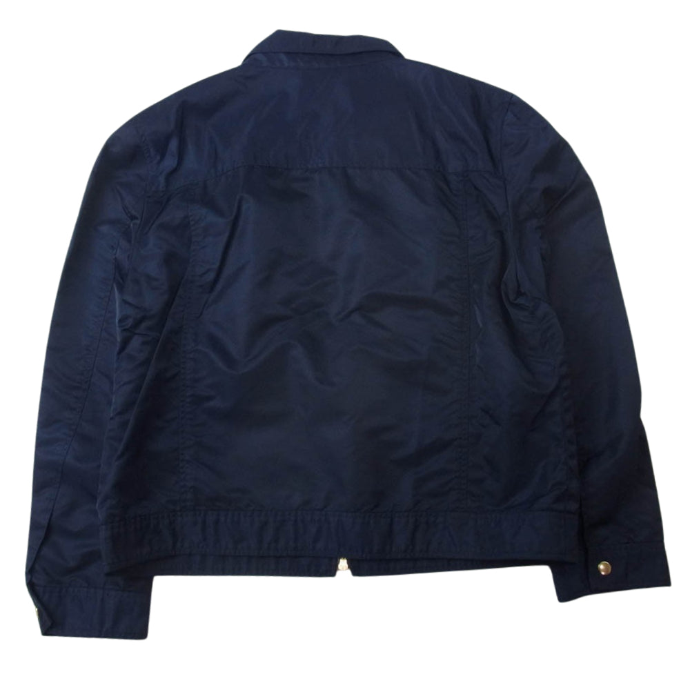 ビアンカシャンドン Aviator Satin Station Jacket アビエーター サテン ステーション ジップアップ ジャケット ネイビー系 XL【中古】