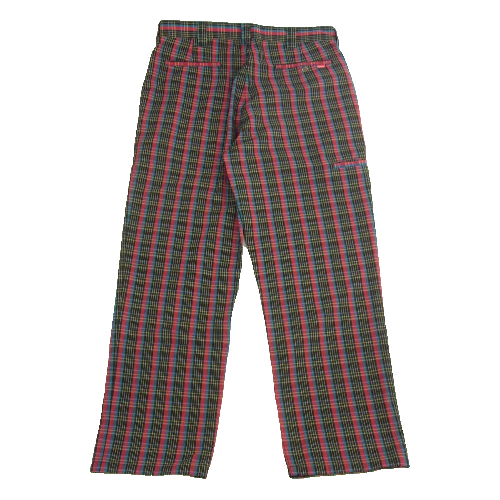 Supreme シュプリーム 23SS Work Pant T/C ツイル チェック ワーク パンツ レッド マルチカラー系 32【中古】
