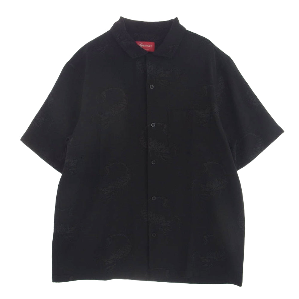 Supreme シュプリーム 21SS Scorpion Jacquard S/S Shirt スコーピオン ジャカード ショートスリーブ シャツ ブラック M ブラック系 M【中古】