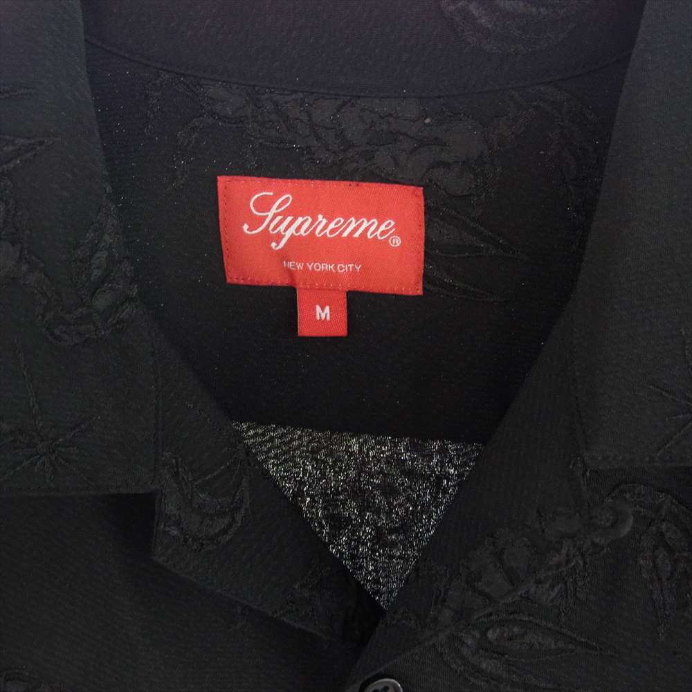 Supreme シュプリーム 21SS Scorpion Jacquard S/S Shirt スコーピオン ジャカード ショートスリーブ シャツ ブラック M ブラック系 M【中古】