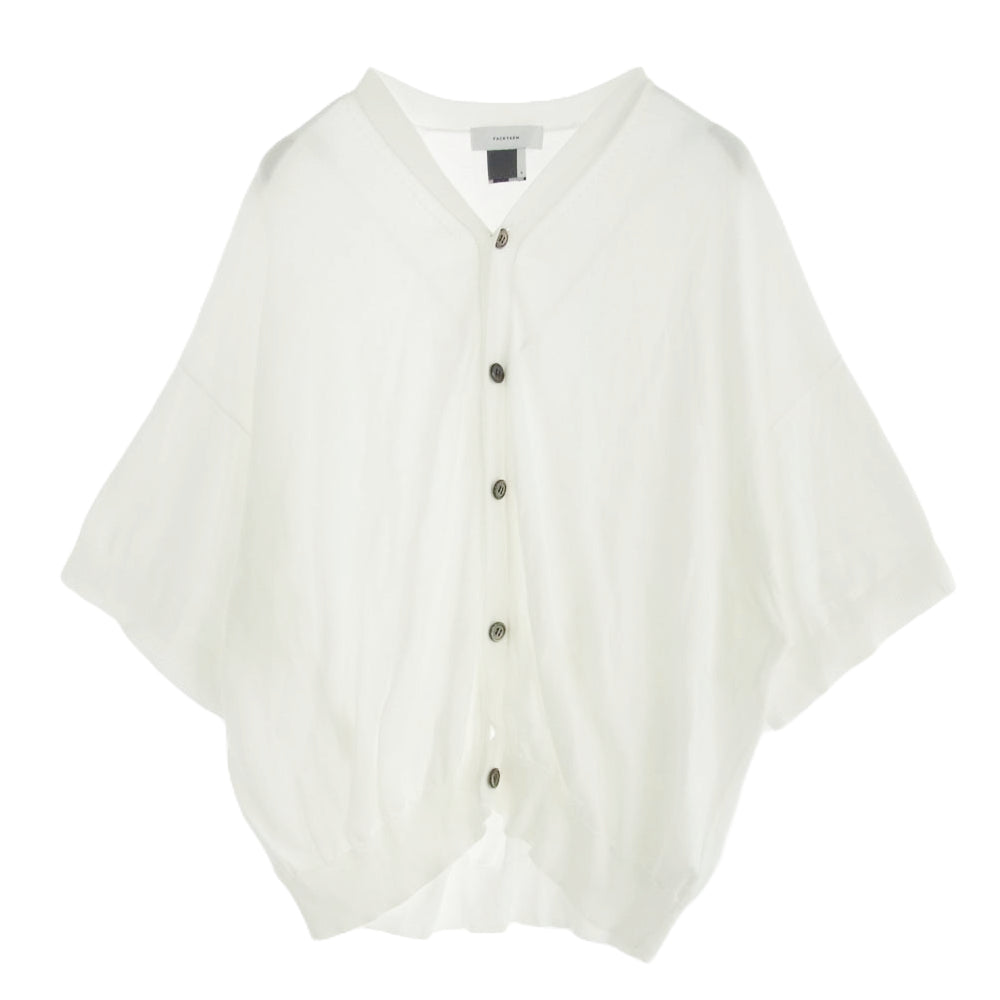 FACETASM ファセッタズム 19SS CHG-KN-U01 BIG SHORT SLEEVE CARDIGAN ビッグシルエット ショート スリーブ カーディガン ホワイト系 5【中古】