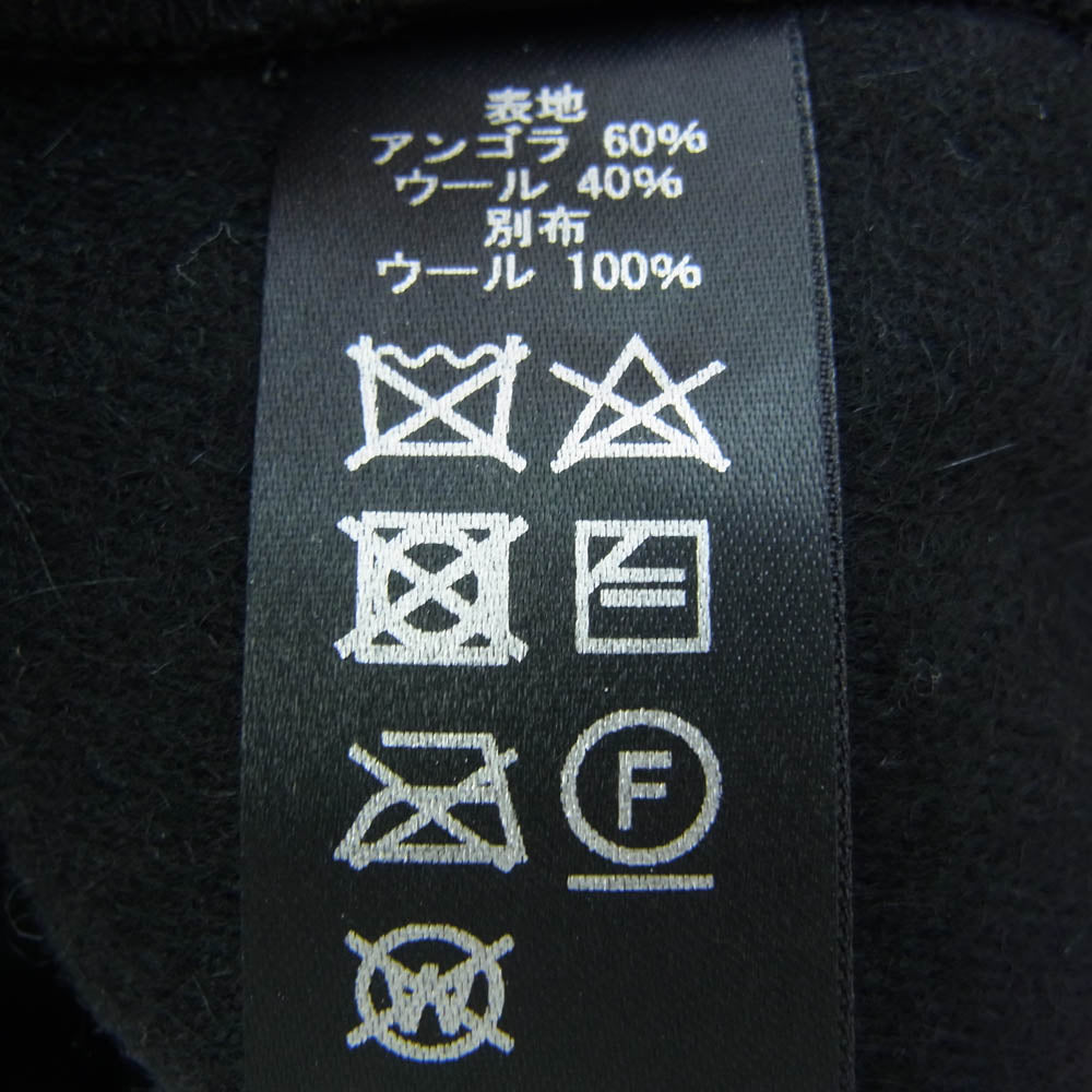 エドウィナホール × BISHOOL Angora Wool Hooded Volume Jacket アンゴラ ウール フーデット ジャケット コート ブラック系 M【中古】