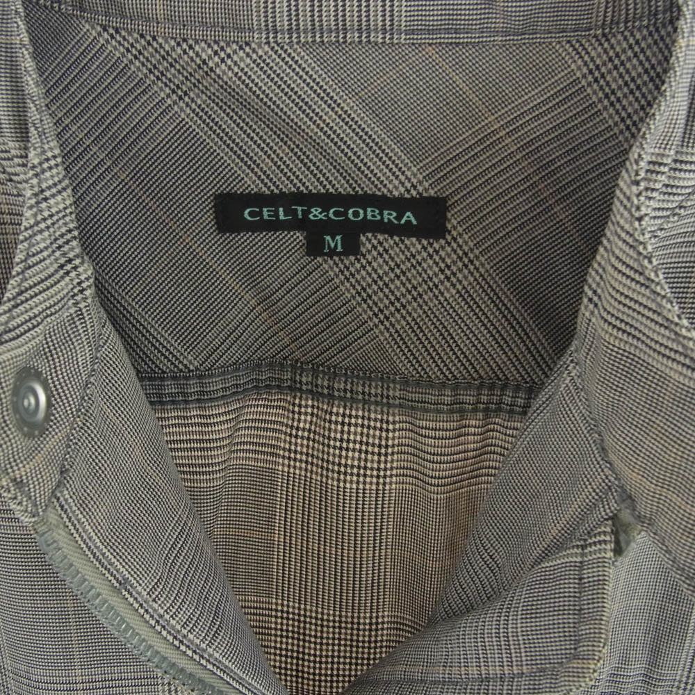 Celt&Cobra ケルト&コブラ チェック ジャンプスーツ ツナギ オールインワン グレー系 M【中古】