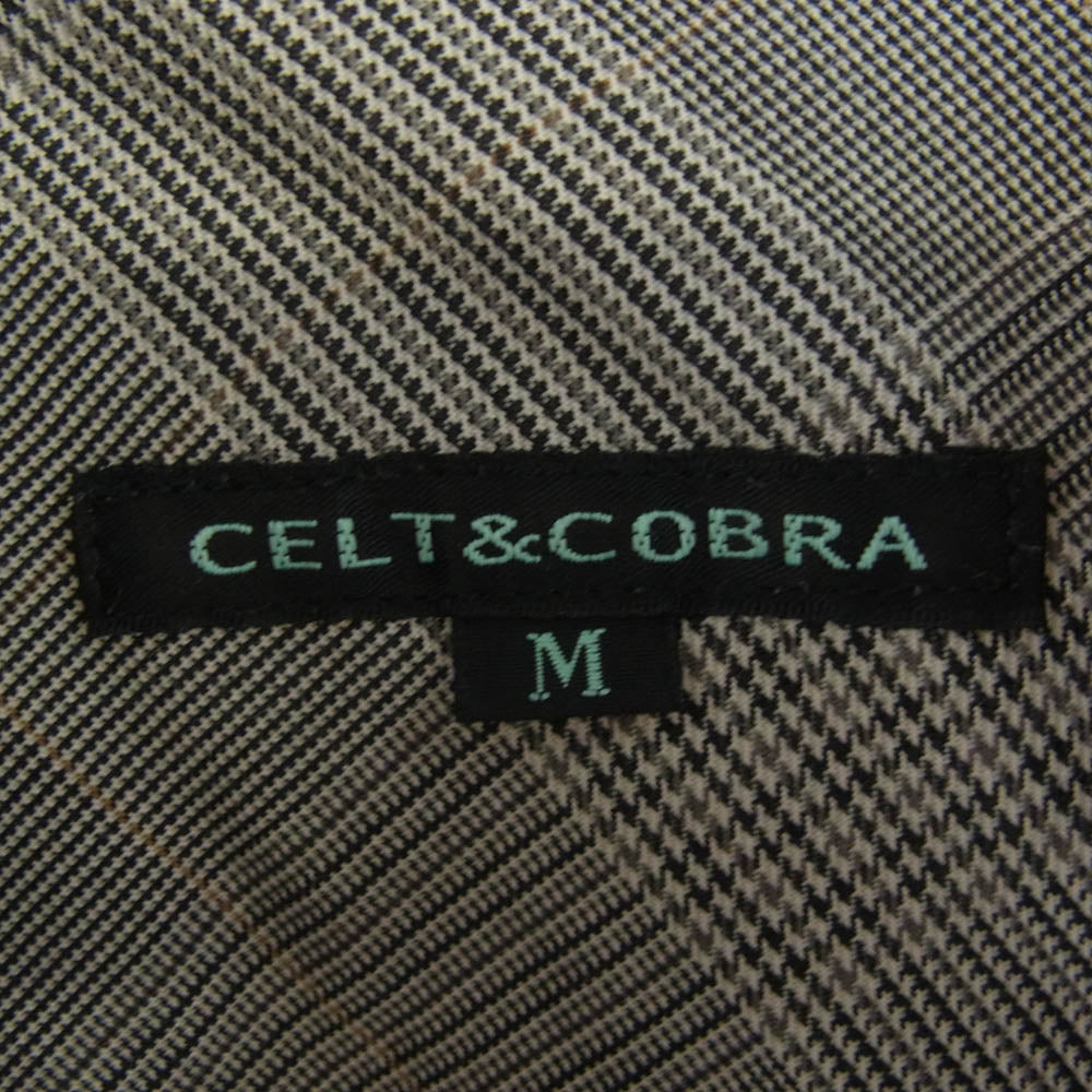 Celt&Cobra ケルト&コブラ チェック ジャンプスーツ ツナギ オールインワン グレー系 M【中古】