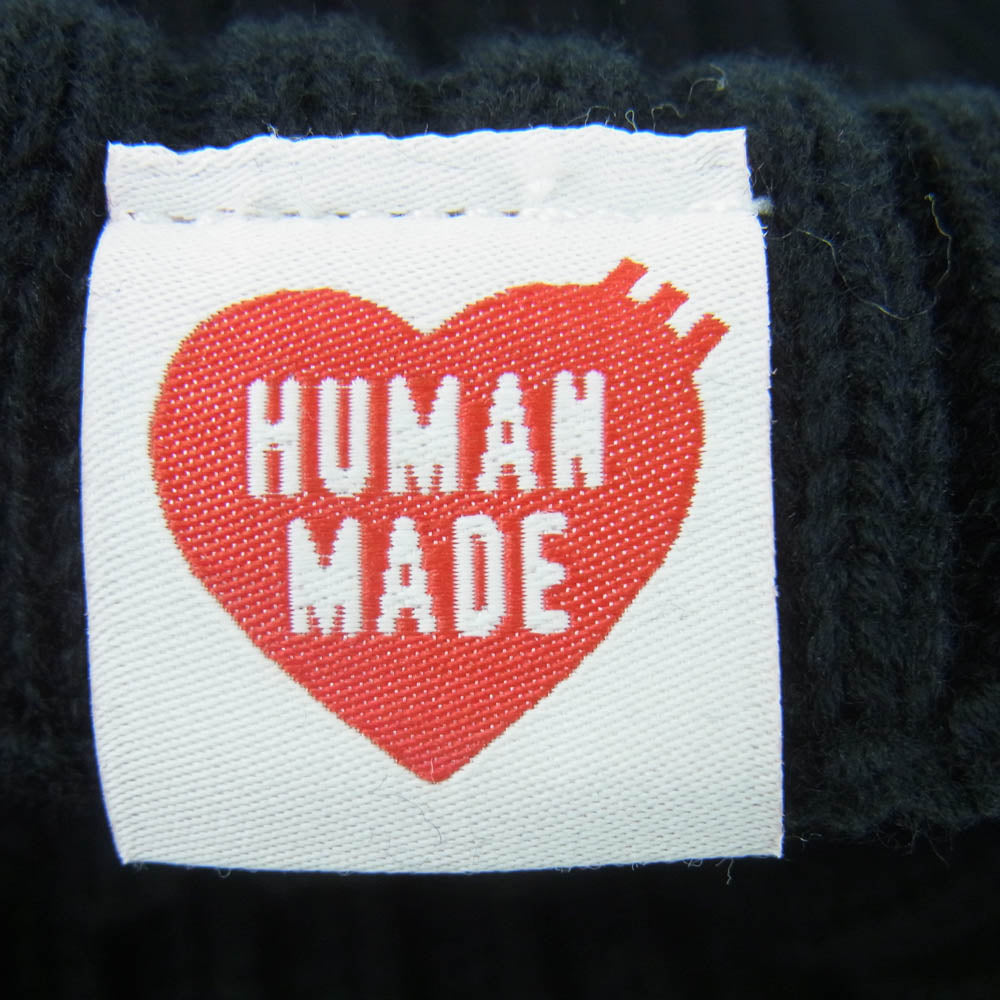 HUMAN MADE ヒューマンメイド Cotton Rib Beanie コットン リブ ビーニー ニットキャップ 中国製 ブラック系【中古】
