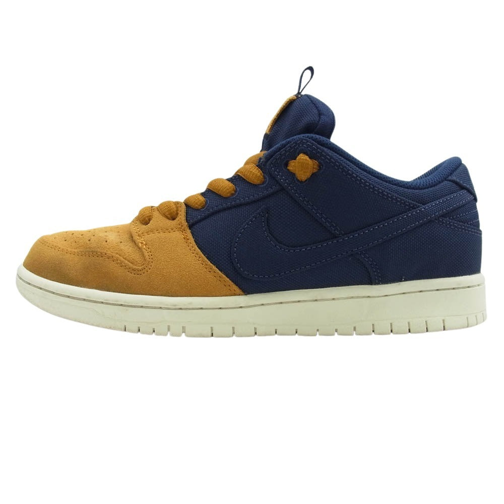 NIKE SB ナイキエスビー DX6775-400 Dunk Low Desert Ochre and Midnight Navy ダンク ロー デザートオークル アンド ミッドナイトネイビー ベージュ系 ネイビー系 26.5cm【中古】