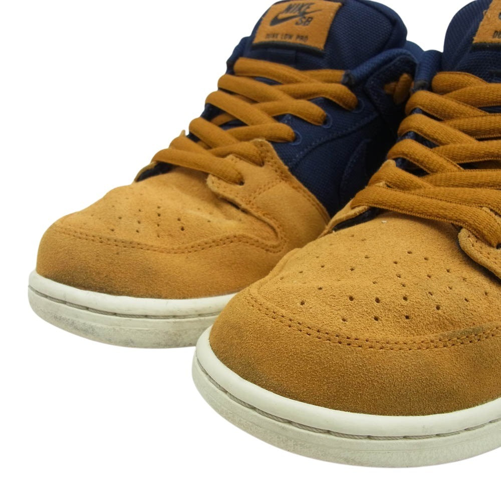 NIKE SB ナイキエスビー DX6775-400 Dunk Low Desert Ochre and Midnight Navy ダンク ロー デザートオークル アンド ミッドナイトネイビー ベージュ系 ネイビー系 26.5cm【中古】