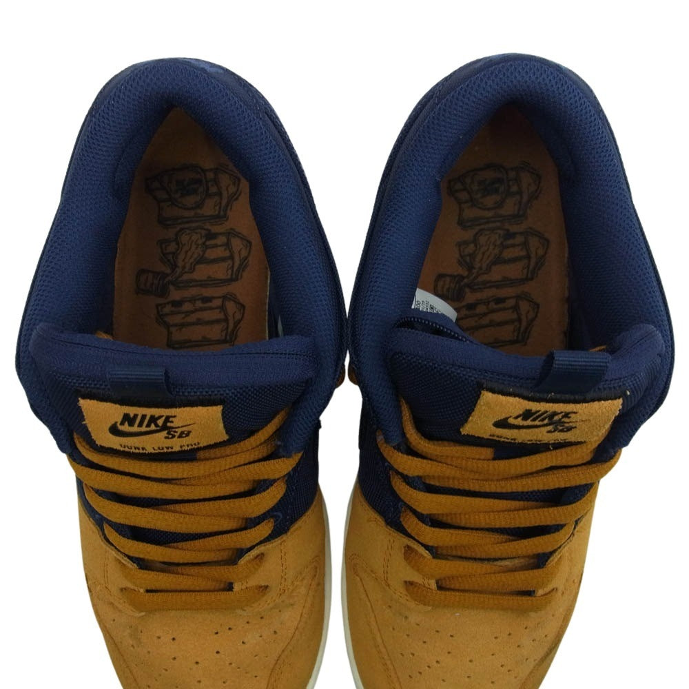 NIKE SB ナイキエスビー DX6775-400 Dunk Low Desert Ochre and Midnight Navy ダンク ロー デザートオークル アンド ミッドナイトネイビー ベージュ系 ネイビー系 26.5cm【中古】