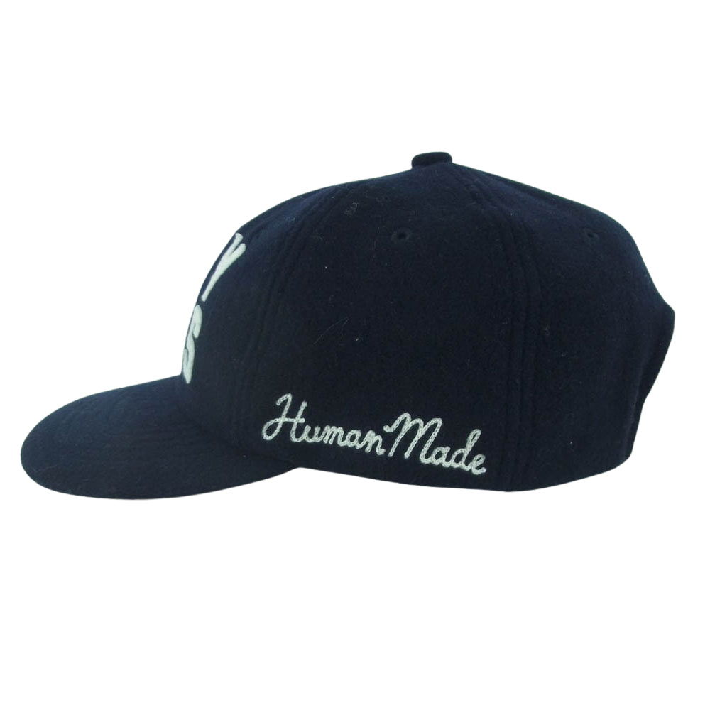 HUMAN MADE ヒューマンメイド HM28GD031 6PANEL WOOL CAP 6パネル ウール ロゴ キャップ ダークネイビー系【中古】