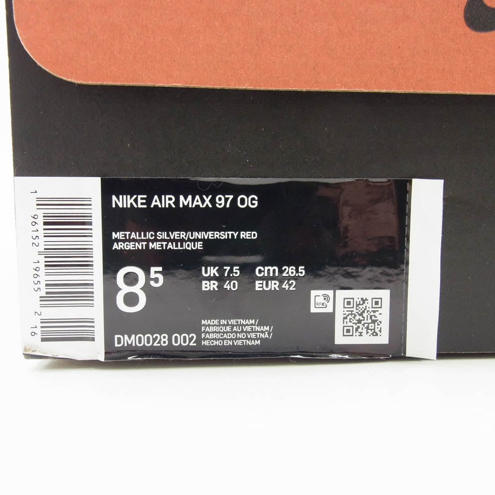 NIKE ナイキ DM0028-002 Air Max 97 OG Silver Bullet (2022) エアマックス97 OG シルバー バレット (2022) スニーカー グレー系 26.5cm【中古】