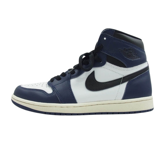 NIKE ナイキ DZ5485-401 Air Jordan 1 Retro High OG Midnight Navy エアジョーダン1 レトロ ハイ OG ミッドナイトネイビー スニーカー ネイビー系 ホワイト系 26cm【中古】