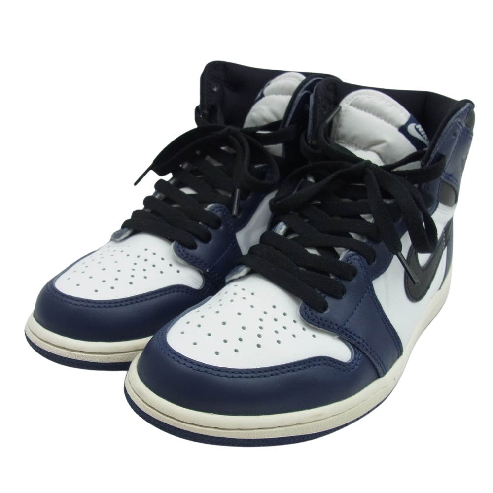 NIKE ナイキ DZ5485-401 Air Jordan 1 Retro High OG Midnight Navy エアジョーダン1 レトロ ハイ OG ミッドナイトネイビー スニーカー ネイビー系 ホワイト系 26cm【中古】