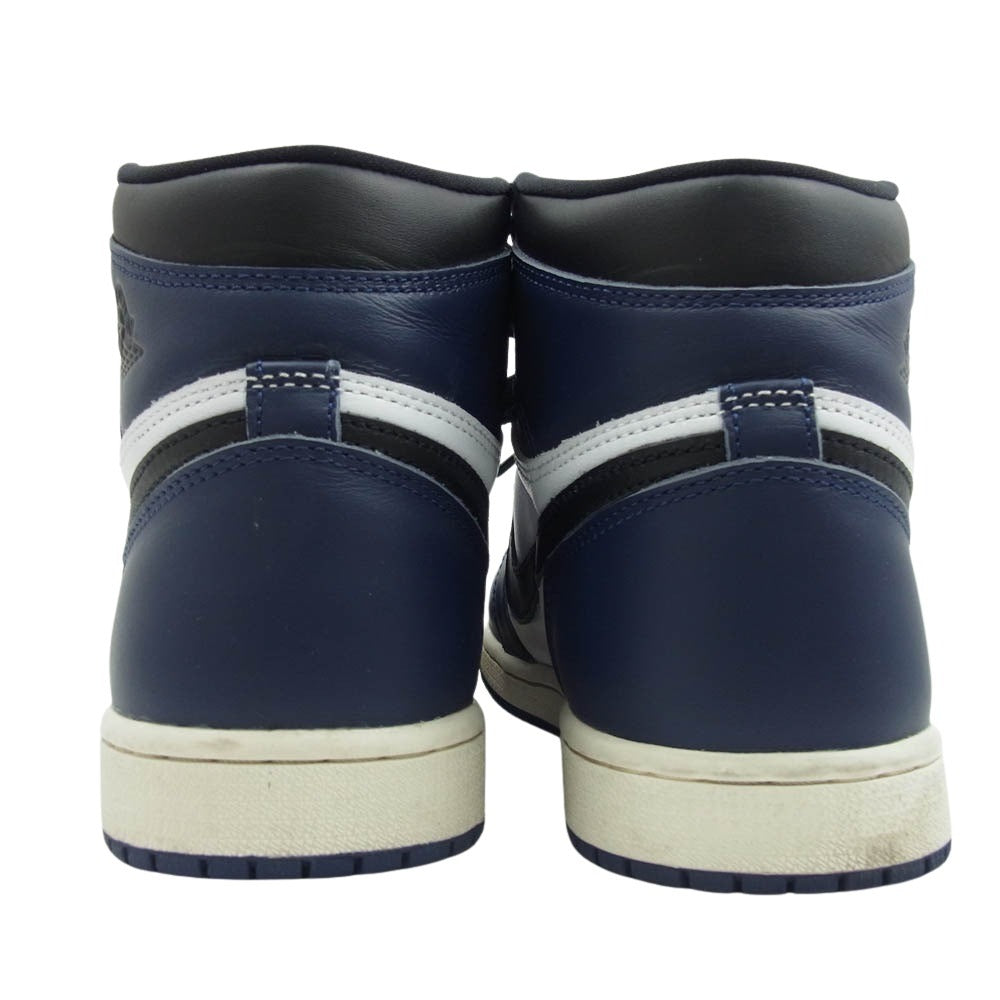 NIKE ナイキ DZ5485-401 Air Jordan 1 Retro High OG Midnight Navy エアジョーダン1 レトロ ハイ OG ミッドナイトネイビー スニーカー ネイビー系 ホワイト系 26cm【中古】