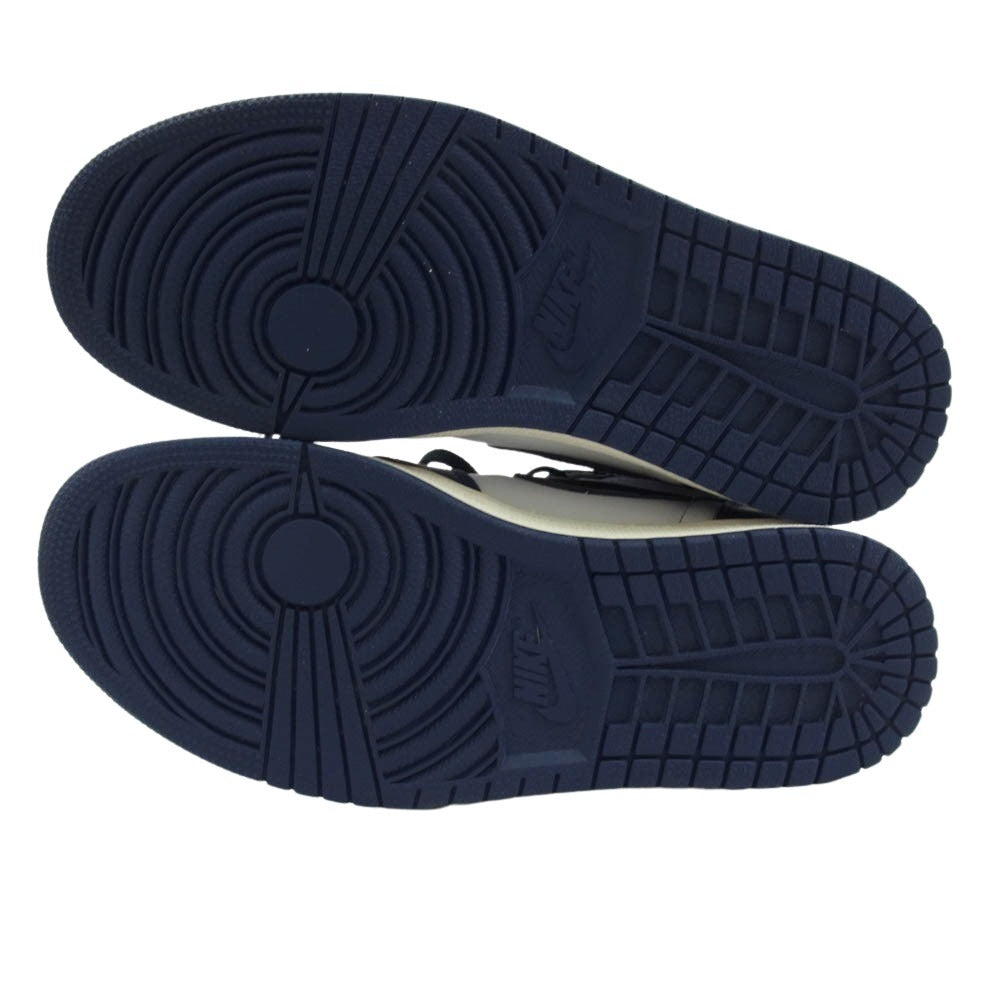 NIKE ナイキ DZ5485-401 Air Jordan 1 Retro High OG Midnight Navy エアジョーダン1 レトロ ハイ OG ミッドナイトネイビー スニーカー ネイビー系 ホワイト系 26cm【中古】