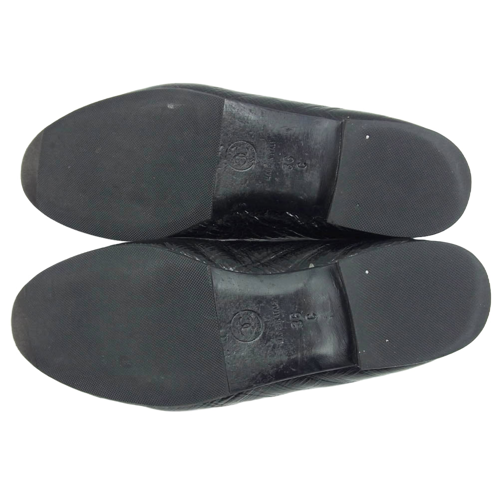 CHANEL シャネル G02819 ココマーク バレリーナ バレエ シューズ ブラック系 36C【中古】