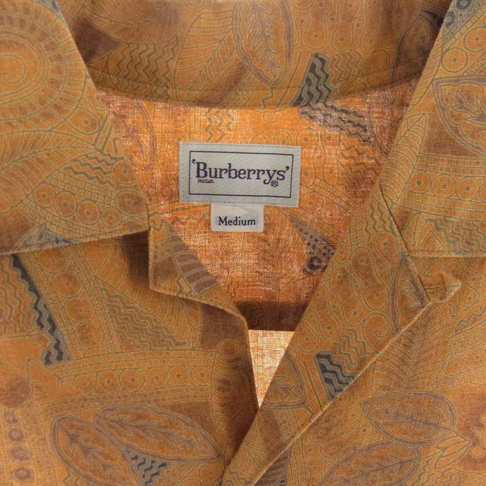 BURBERRY バーバリー BBW57-268 90's オープンカラー 半袖 シャツ アロハ シャツ 総柄 マルチカラー系 M【中古】